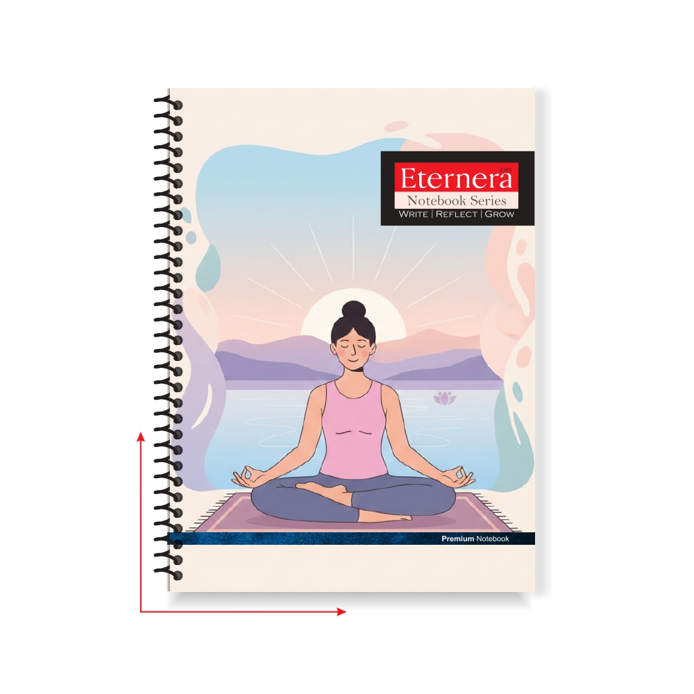 Eternera Premium A5 Notebook | Single Ruled | 140 x 215 mm | 160 Pages | Smooth Paper Writing | Durable Binding | Hybrid Matte/Gloss/UV Finish | Office & School Notebook | Pack of 1