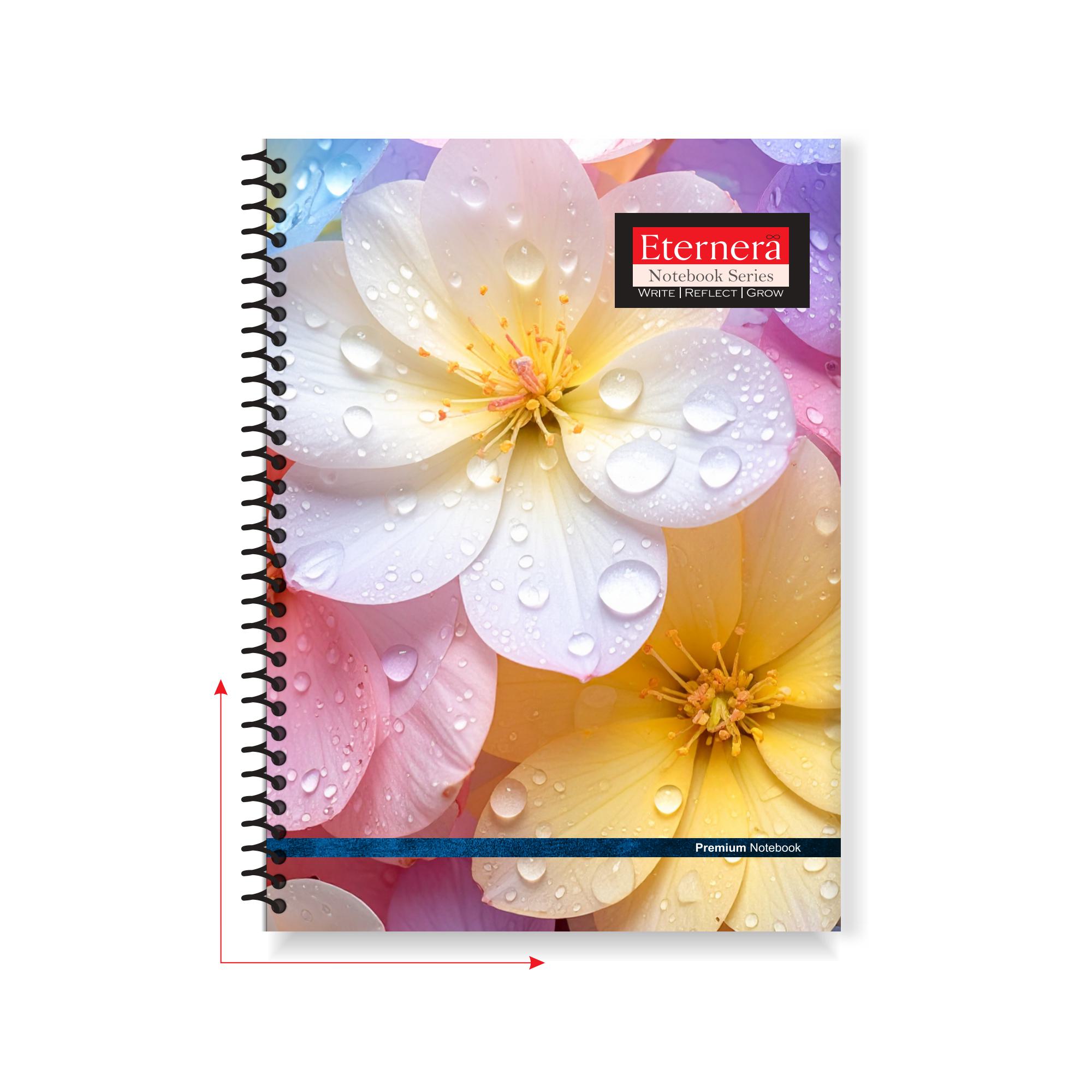 Eternera Premium A5 Notebook | Single Ruled | 140 x 215 mm | 160 Pages | Smooth Paper Writing | Durable Binding | Hybrid Matte/Gloss/UV Finish | Office & School Notebook | Pack of 1