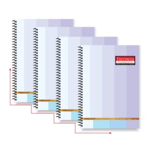 Eternera Premium A5 Notebook (Pack of 4) | Single Ruled | 140 x 215 mm | 160 Pages Each | Smooth Writing Paper | Durable Binding | Hybrid Matte/Gloss/UV Finish | Office, School & College Use