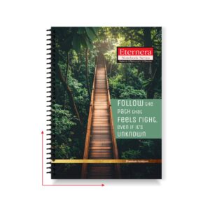 Eternera Premium A5 Notebook | Single Ruled | 140 x 215 mm | 160 Pages | Smooth Paper Writing | Durable Binding | Hybrid Matte/Gloss/UV Finish | Office & School Notebook | Pack of 1