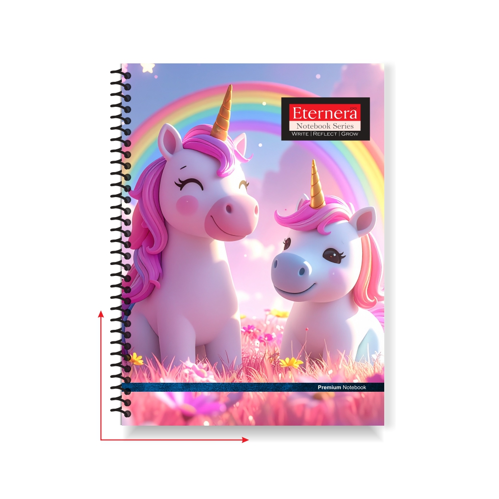 Eternera Premium A5 Notebook | Single Ruled | 140 x 215 mm | 160 Pages | Smooth Paper Writing | Durable Binding | Hybrid Matte/Gloss/UV Finish | Office & School Notebook | Pack of 1