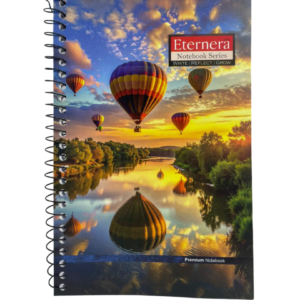 Eternera Spiral A5 Premium Notebooks (Pack of 4) | 140 × 215 mm | Smooth Single Ruled Pages | Durable Spiral Binding | Ideal for Office, School & Daily Use