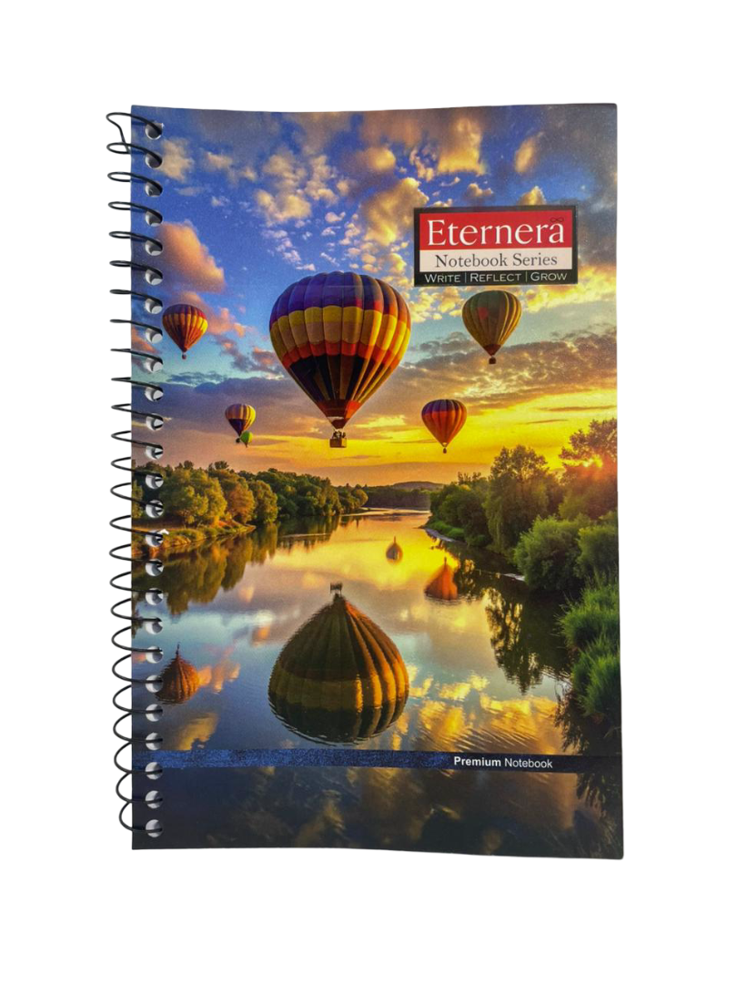 Eternera Spiral A5 Premium Notebooks (Pack of 4) | 140 × 215 mm | Smooth Single Ruled Pages | Durable Spiral Binding | Ideal for Office, School & Daily Use